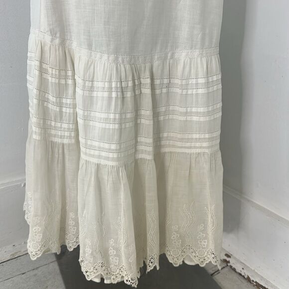 Antique Victorian Era Angelic White Lacey Petticoat Skirt - Picture 3 of 6